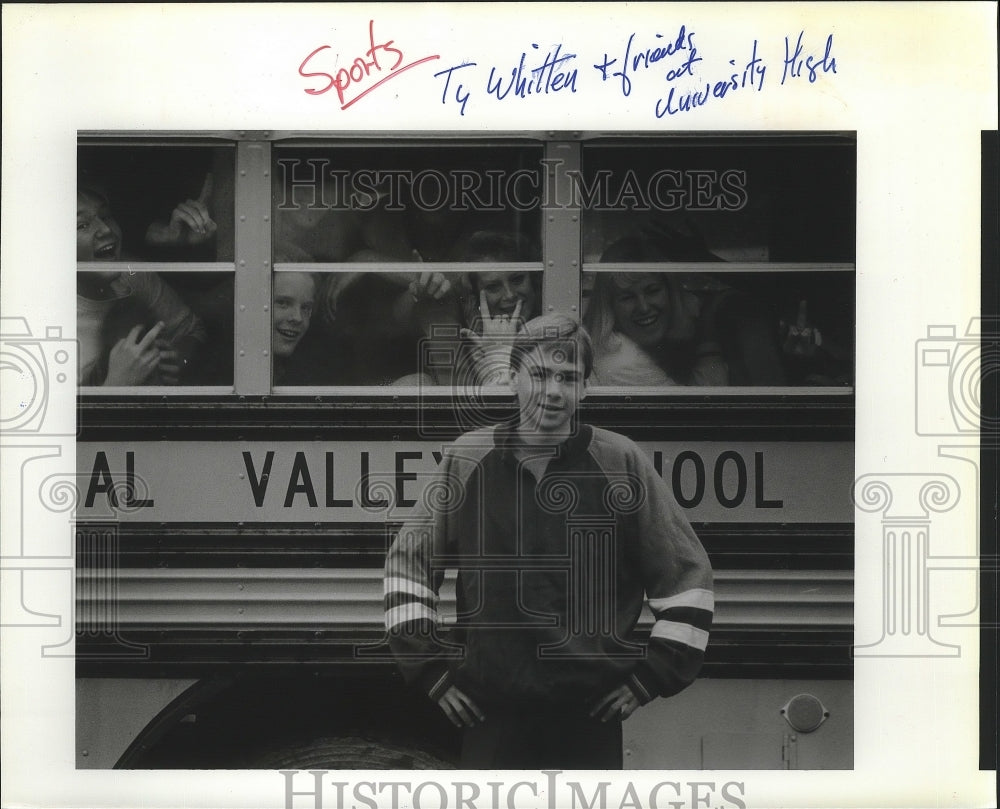 1989 Press Photo University High School track &amp; field star runner, Ty Whitten - Historic Images