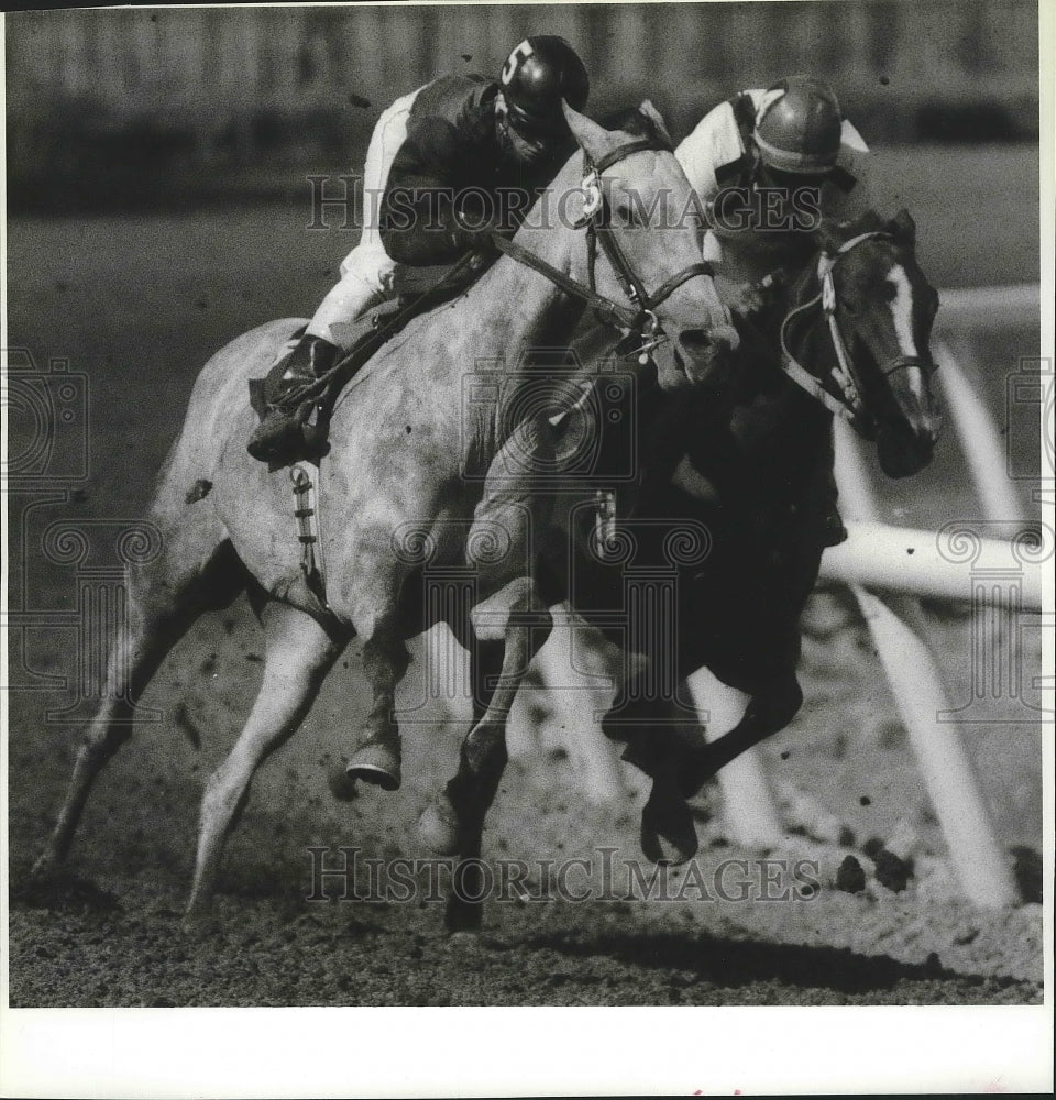 1988 Press Photo Horse racing duo La Chardonnay and jockey Akifumi Kato- Historic Images