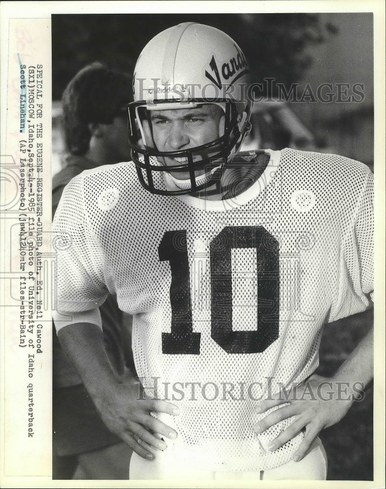 1985 Press Photo University of Idaho football quarterback, Scott Linehan-Historic Images