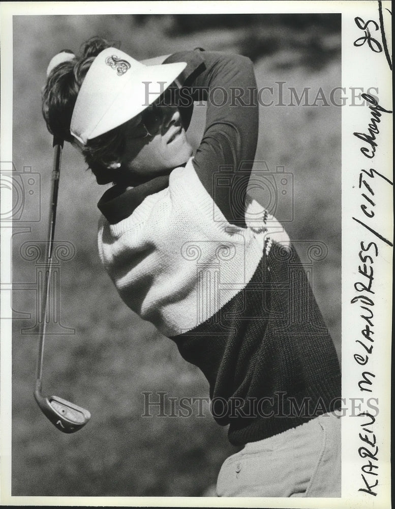 1985 Press Photo Golfer Karen McLandress - sps09309- Historic Images