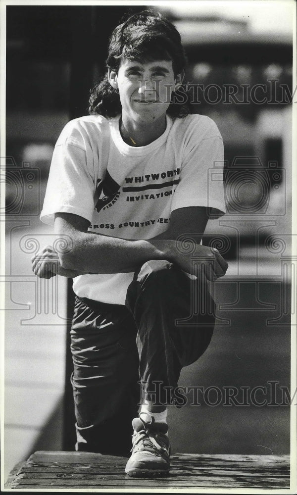 1988 Press Photo Track runner Chris Lewis - sps09322 - Historic Images