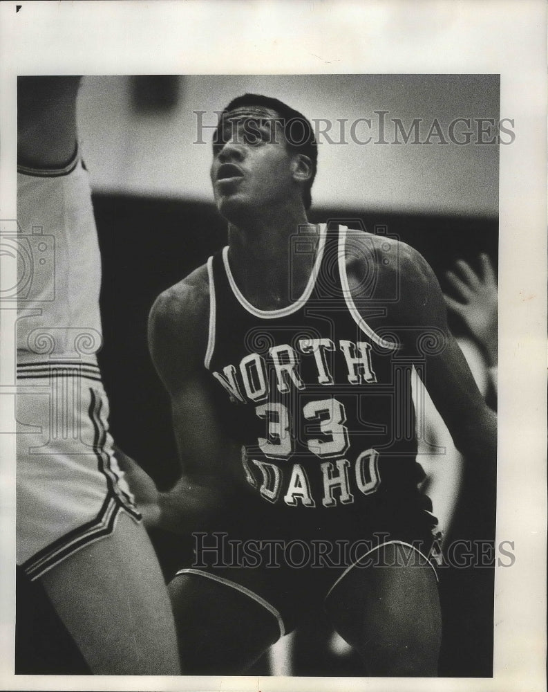 1980 Press Photo North Idaho College basketball player, Charles Meriwether- Historic Images