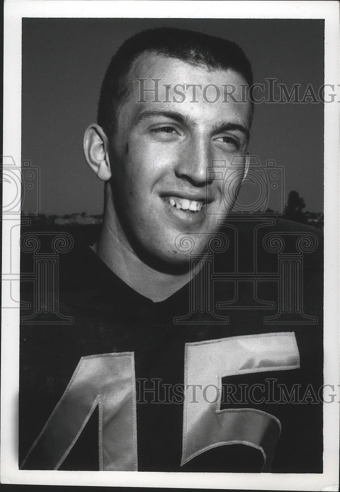 1963 Press Photo University of Washington football halfback, Ron Medved - Historic Images