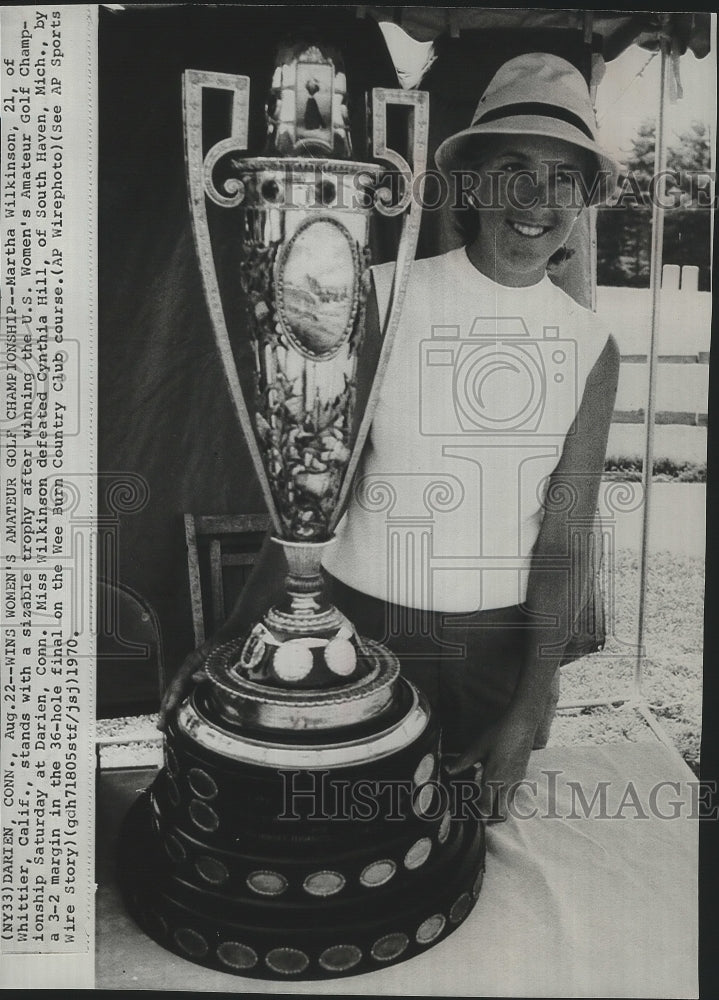 1970 Press Photo Martha Wilkinson wins at U.S. Women&#39;s Amateur Golf Championship- Historic Images