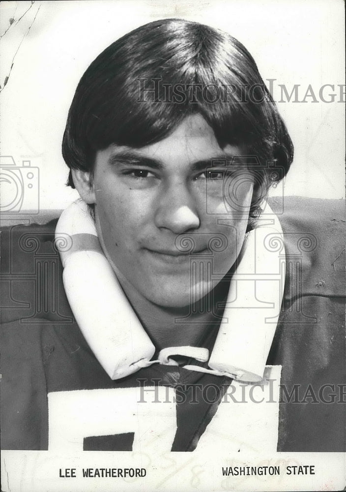 1974 Press Photo Washington State football player, Lee Weatherford - sps09623 - Historic Images