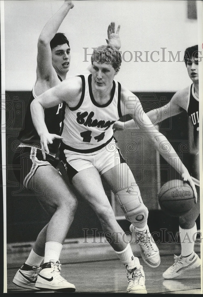 1986 Press Photo Cheney basketball player, Dan Jarms #44 - sps09662 - Historic Images