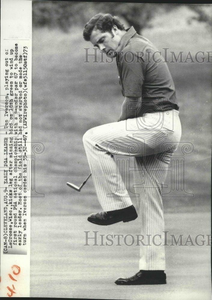 1973 Press Photo Golfer Don Iverson take lead at PGA National Championships- Historic Images