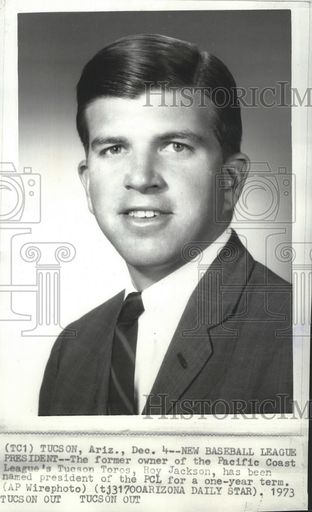 1973 Press Photo Baseball&#39;s new Pacific Coast League president, Roy Jackson - Historic Images