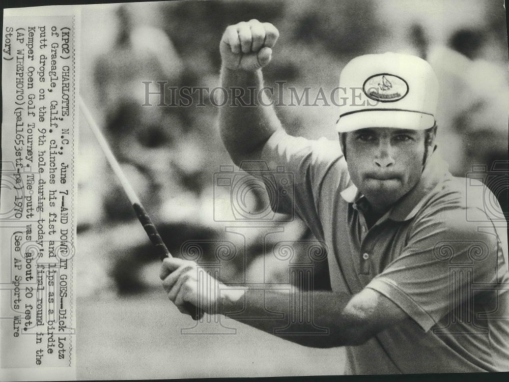 1970 Press Photo Dick Lotz during the final round in Kemper Open Golf Tourney - Historic Images