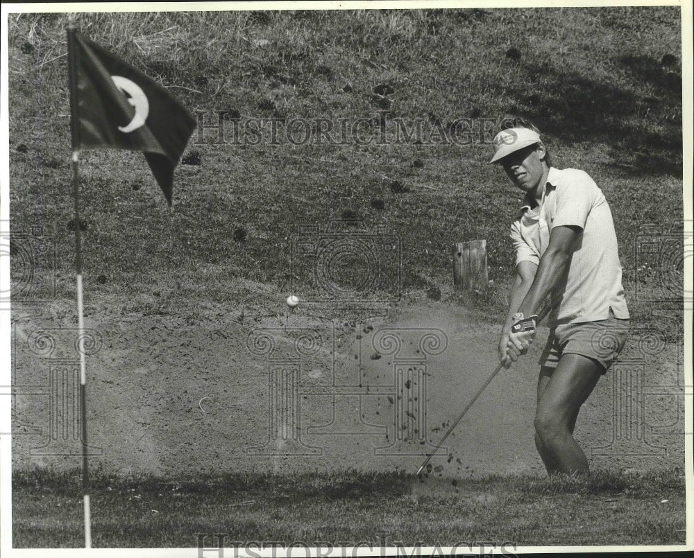 1984 Press Photo Golfer, Clay Littel, in action - sps10140- Historic Images