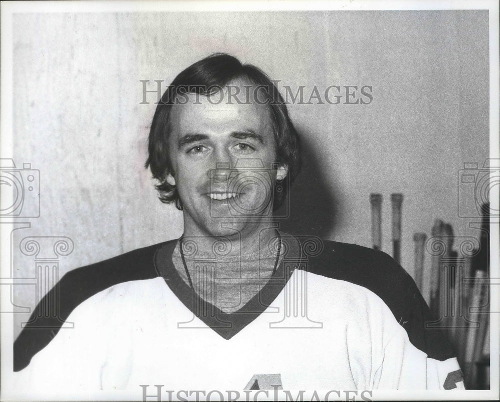 1977 Press Photo Spokane Flyers hockey&#39;s Ted McAneeley - sps10150-Historic Images