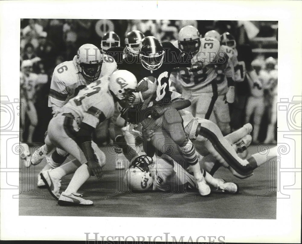 1992 Press Photo High School football Greater Spokane League action - sps10392-Historic Images