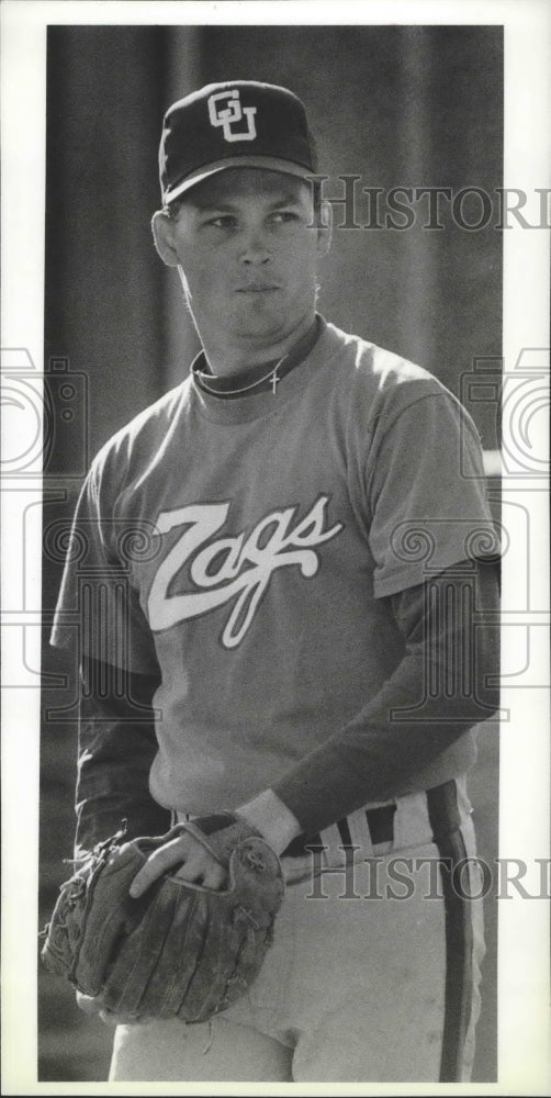 1990 Press Photo Gonzaga University baseball player, Billy Walker - sps10478 - Historic Images