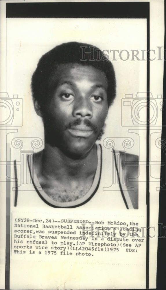 1975 Press Photo Bob McAdoo, Leading Scorer of National Basketball Association- Historic Images