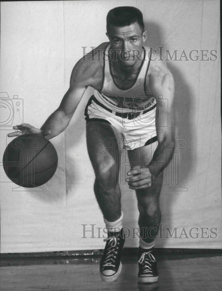 1956 Press Photo Basketball, Spokane College forward Jack Dunne. - sps11282 - Historic Images