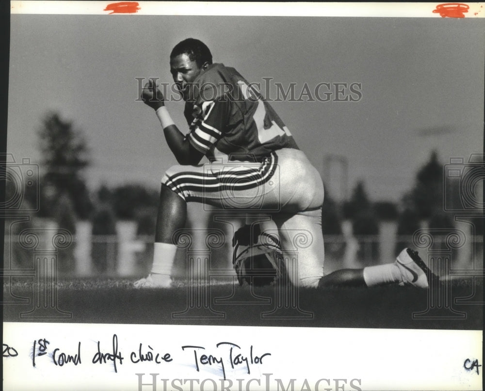 1984 Press Photo Seattle Seahawks football corner back, Terry Taylor - sps11954- Historic Images