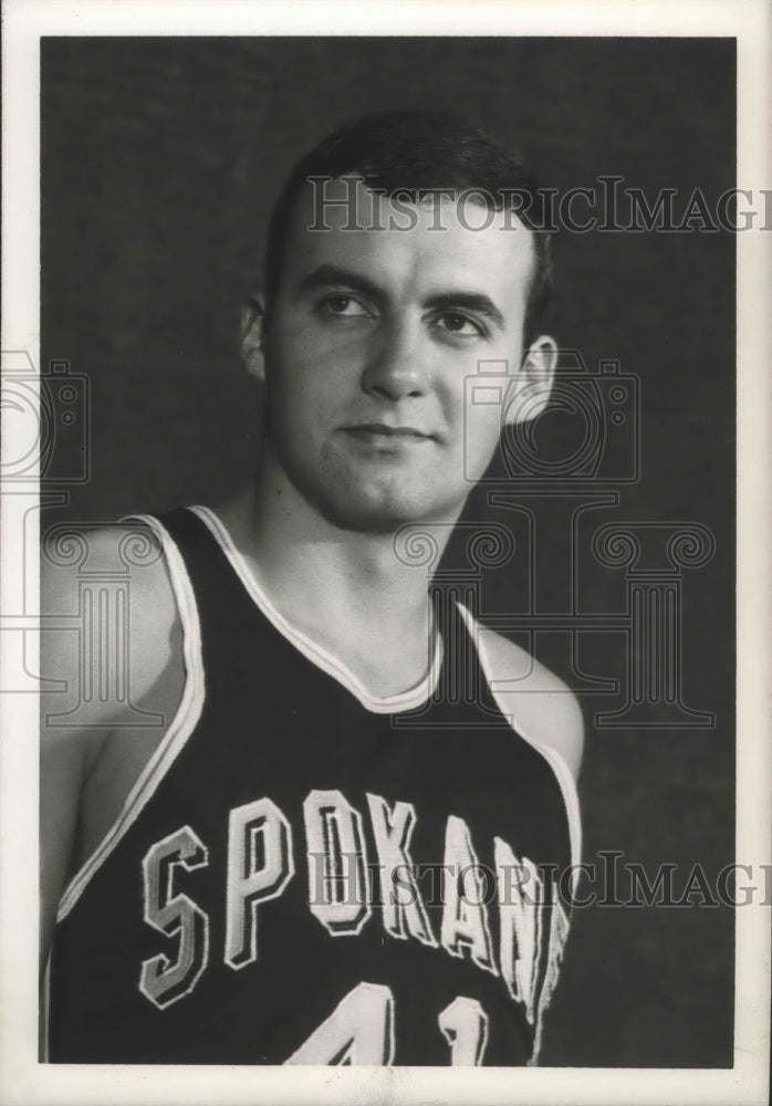 1967 Press Photo Spokane Community College basketball player, Jeff Sherburne - Historic Images