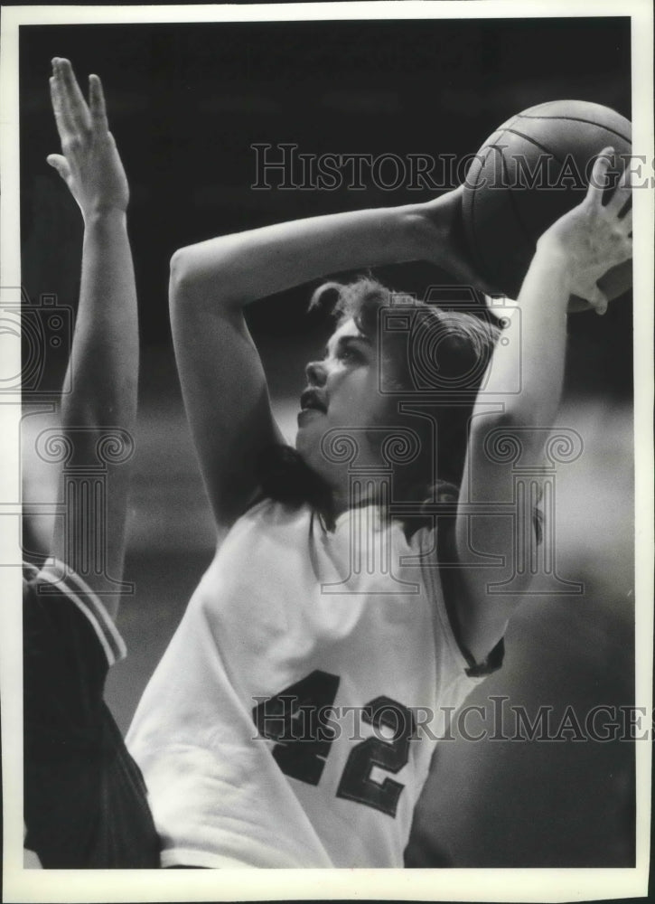 1982 Press Photo Central Valley basketball player, Paula Spidell - sps12179- Historic Images