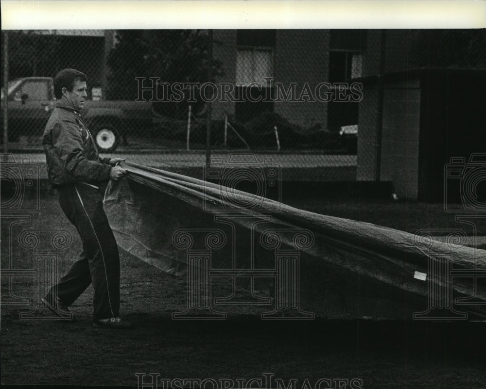 1985 Press Photo Ted Page, Coeur D&#39; Alene baseball coach - sps13053-Historic Images