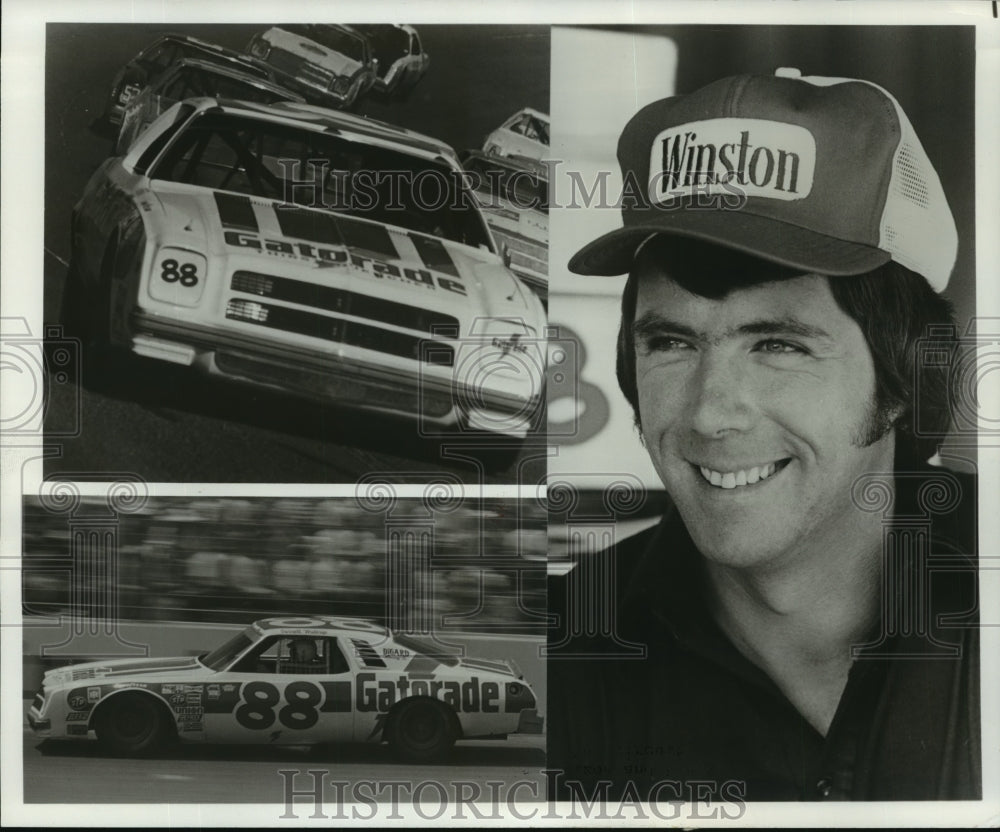 1976 Press Photo Auto racer Darrell Waltrip and his racing car - sps13077- Historic Images