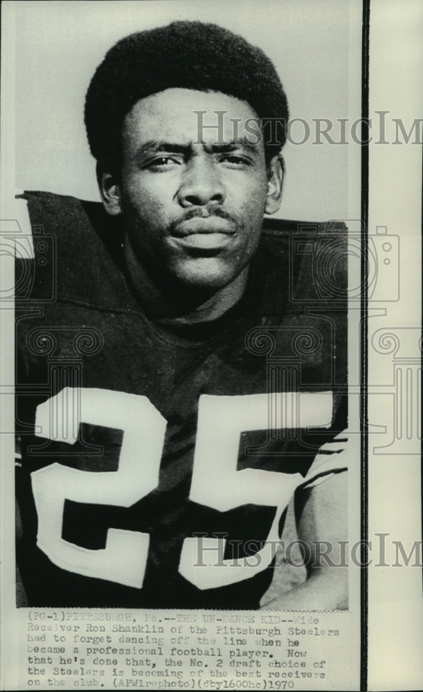 1970 Ron Shanklin Pittsburgh Steelers wide receiver. - Historic Images