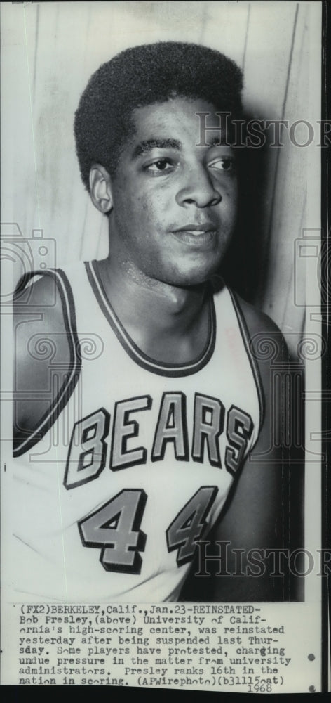 1968 University of California star basketball player Bob Presley - Historic Images