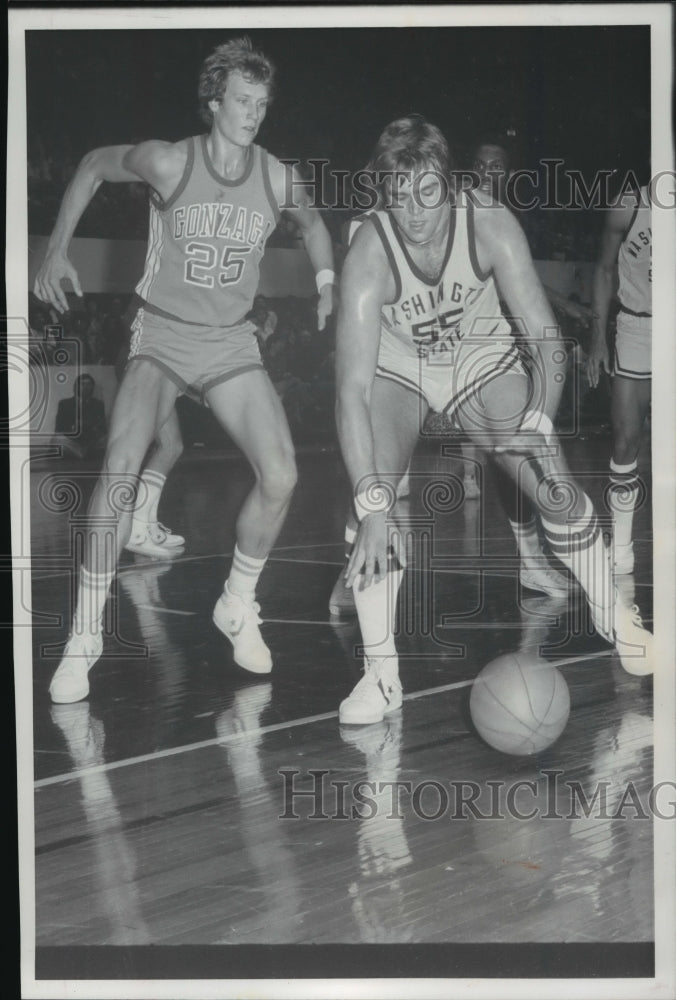 1976 Press Photo Steve Puidokas, Washington State basketball - sps14205- Historic Images