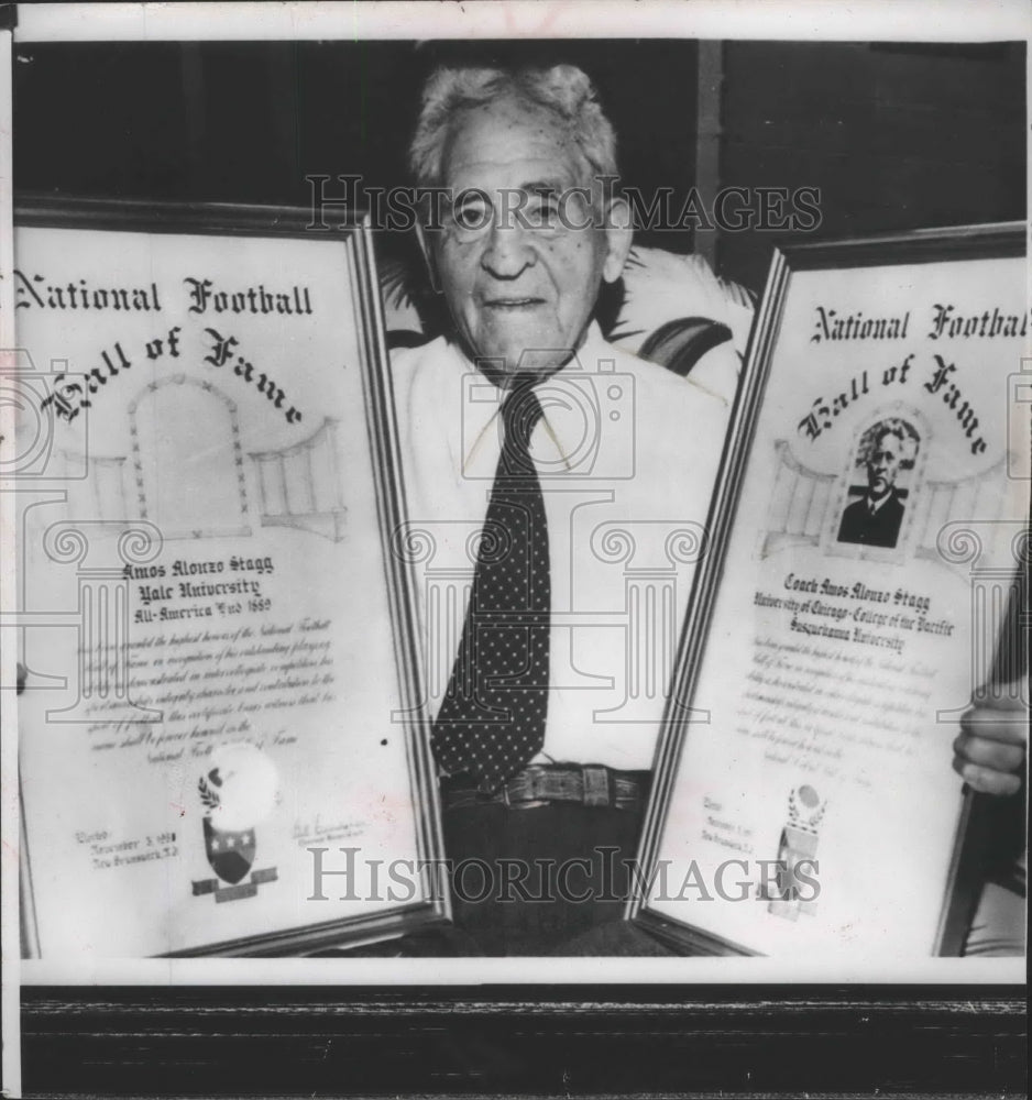 1958 Press Photo Hall of Fame college football player/coach Amos Alonzo Stagg- Historic Images