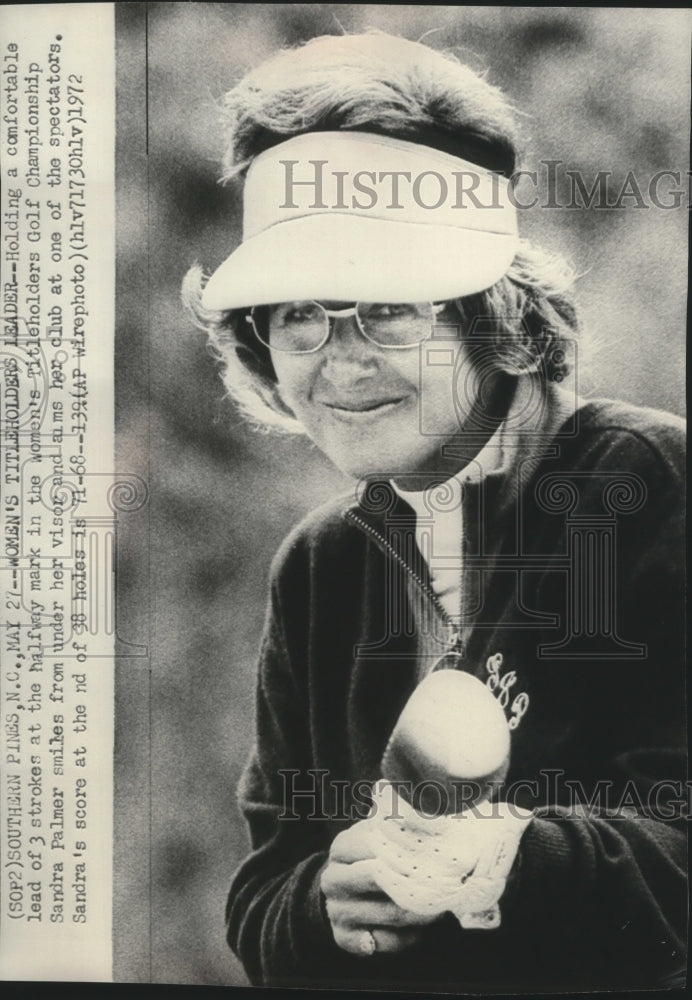 1972 Press Photo LPGA golf pro Sandra Palmer at the Titleholders Championship- Historic Images