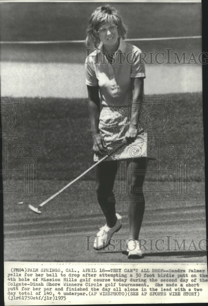 1975 Press Photo LPGA Dinah Shore leader Sandra Palmer - sps16053-Historic Images