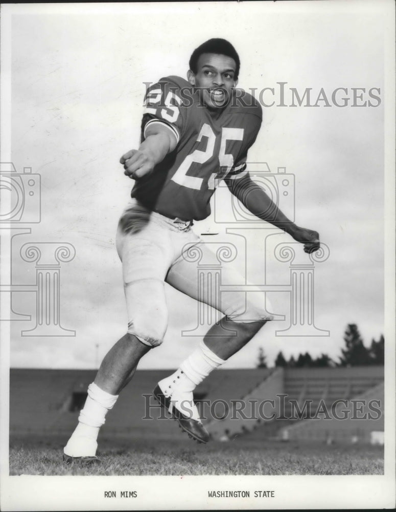 1971 Press Photo Washington State University Football Player Ron Mims - Historic Images