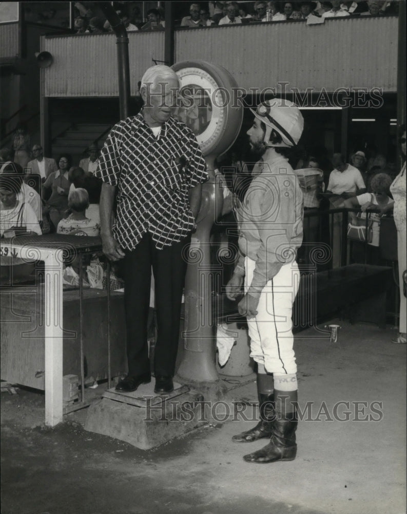 1979 Press Photo William Robertson, 1935 Playfair jockey, and Randy Colton-Historic Images