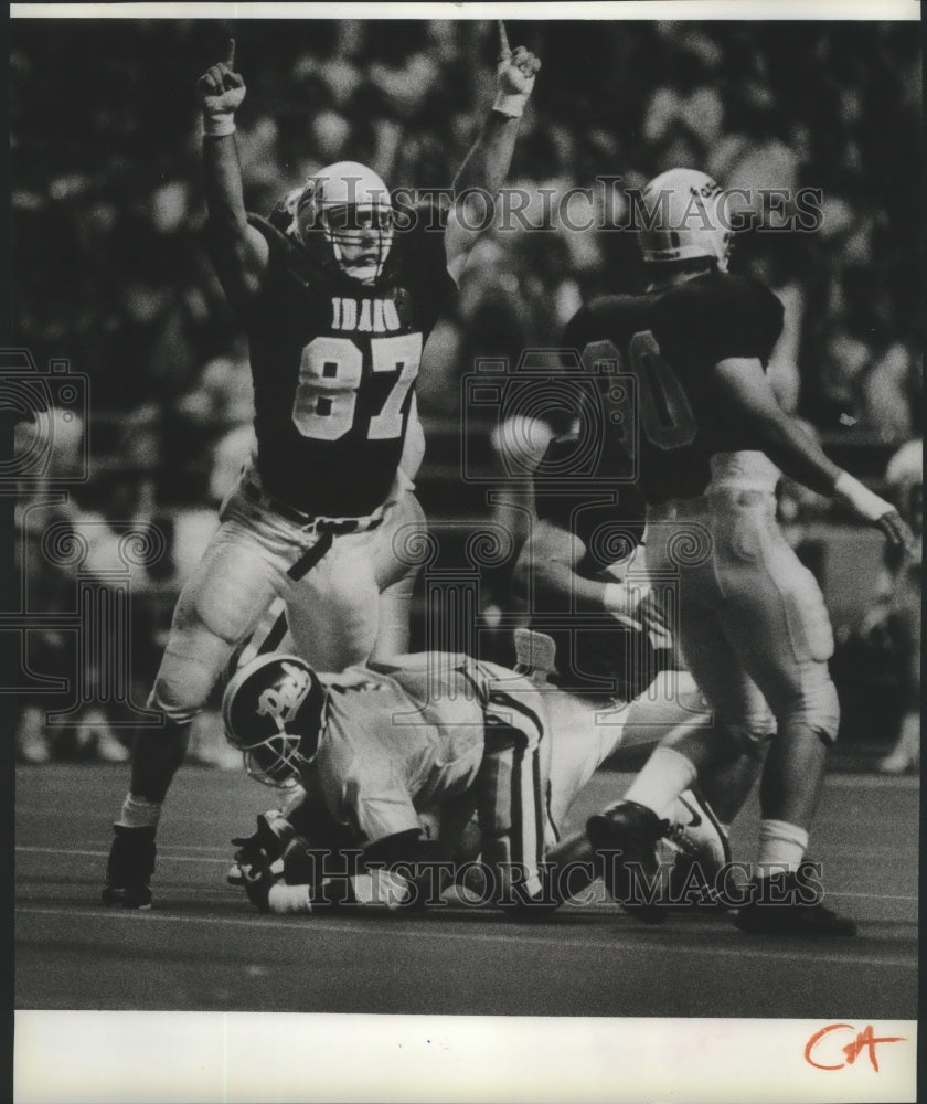 1991 Press Photo Idaho defensive end Jeff Robinson - sps16608-Historic Images