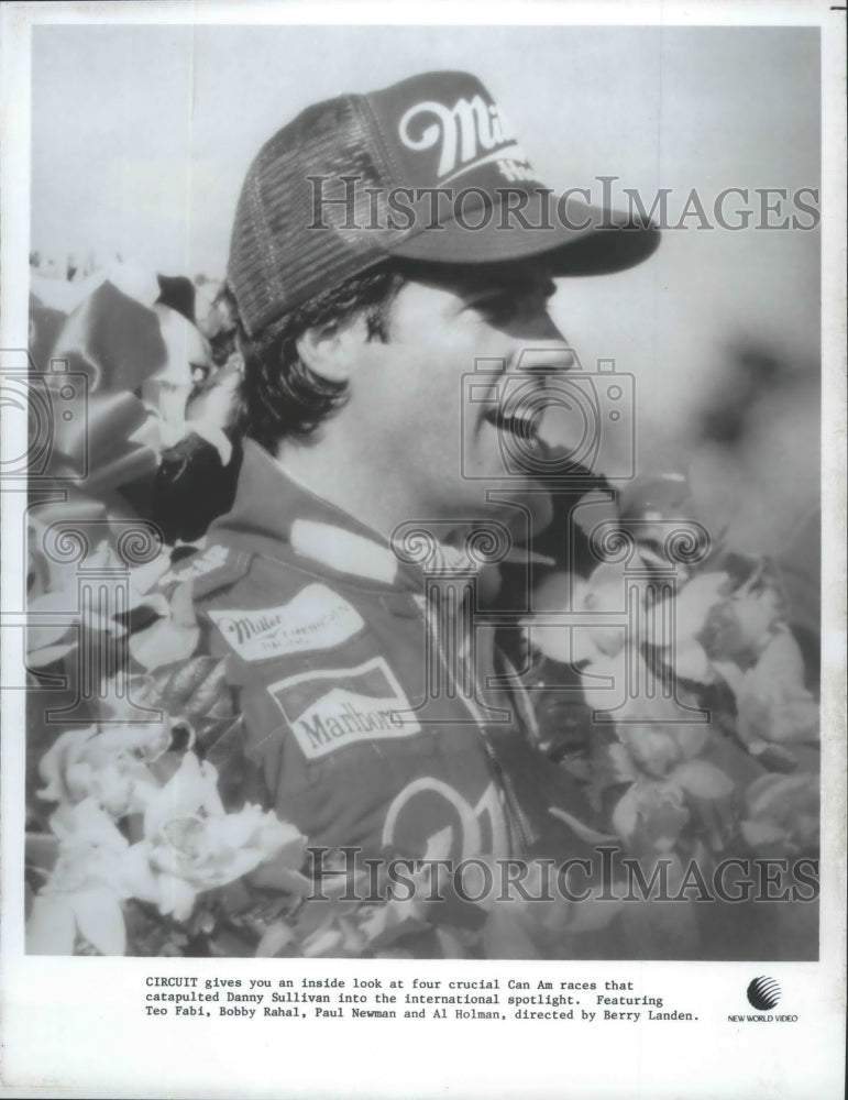 1986 Press Photo Danny Sullivan subject of &quot;Circuit&quot; a look at 4 Can Am races - Historic Images