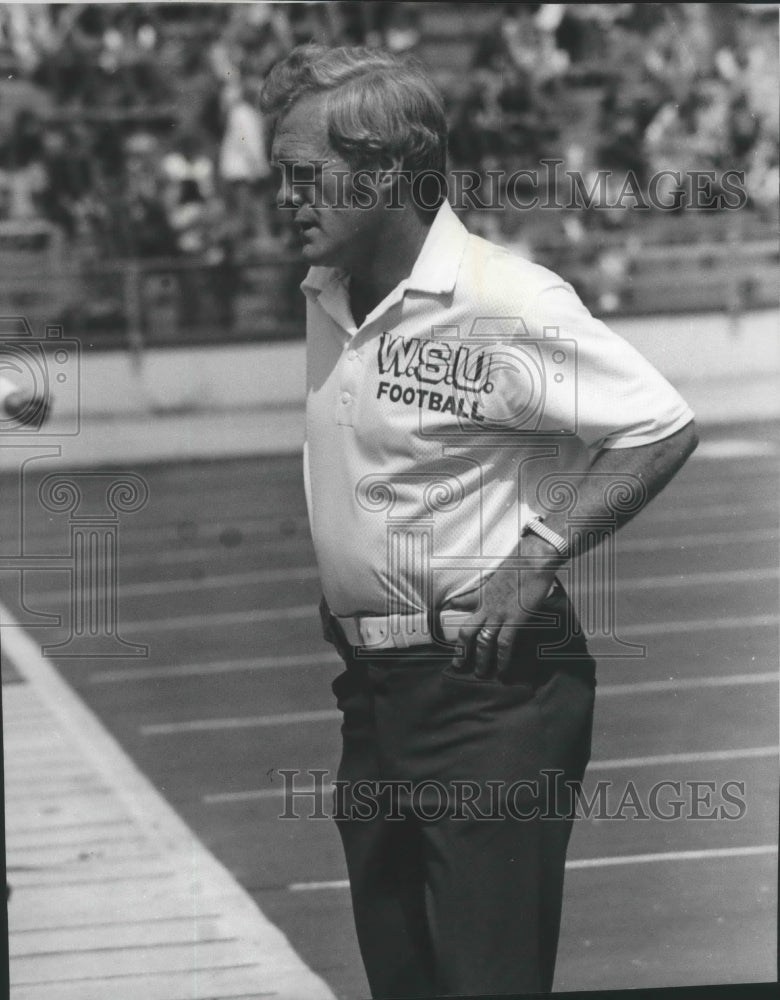 1986 Press Photo Jim Sweeney. football Washington State University - Historic Images