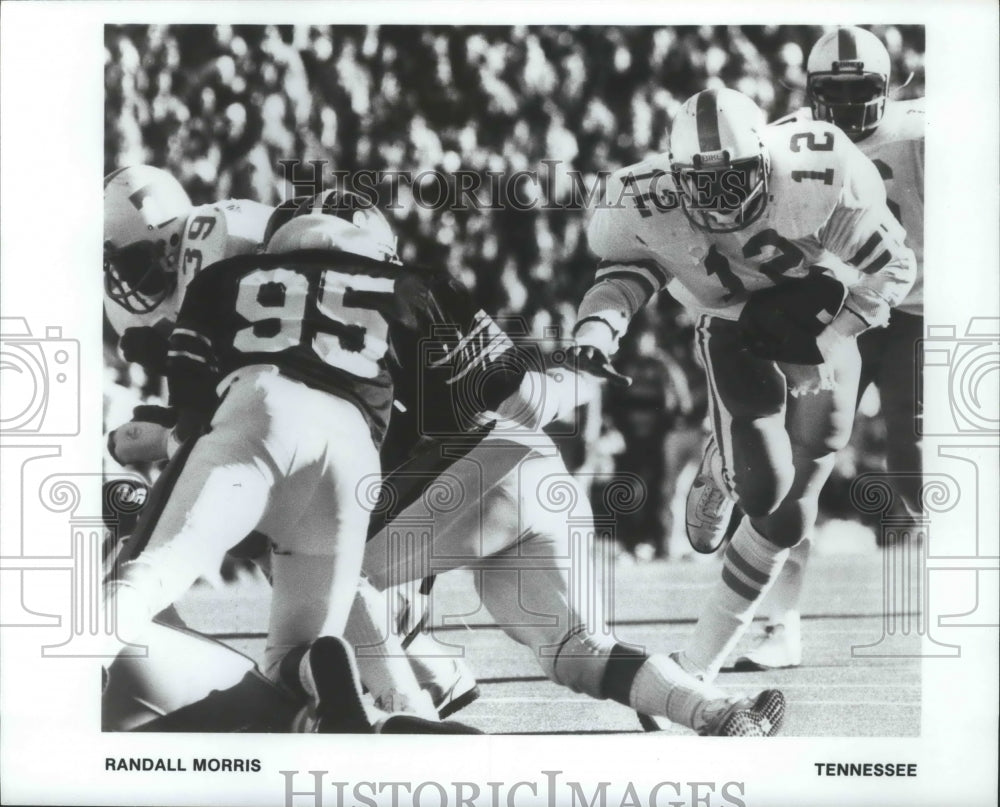 Press Photo Randall Morris, Tenessee football, runs the ball-Historic Images