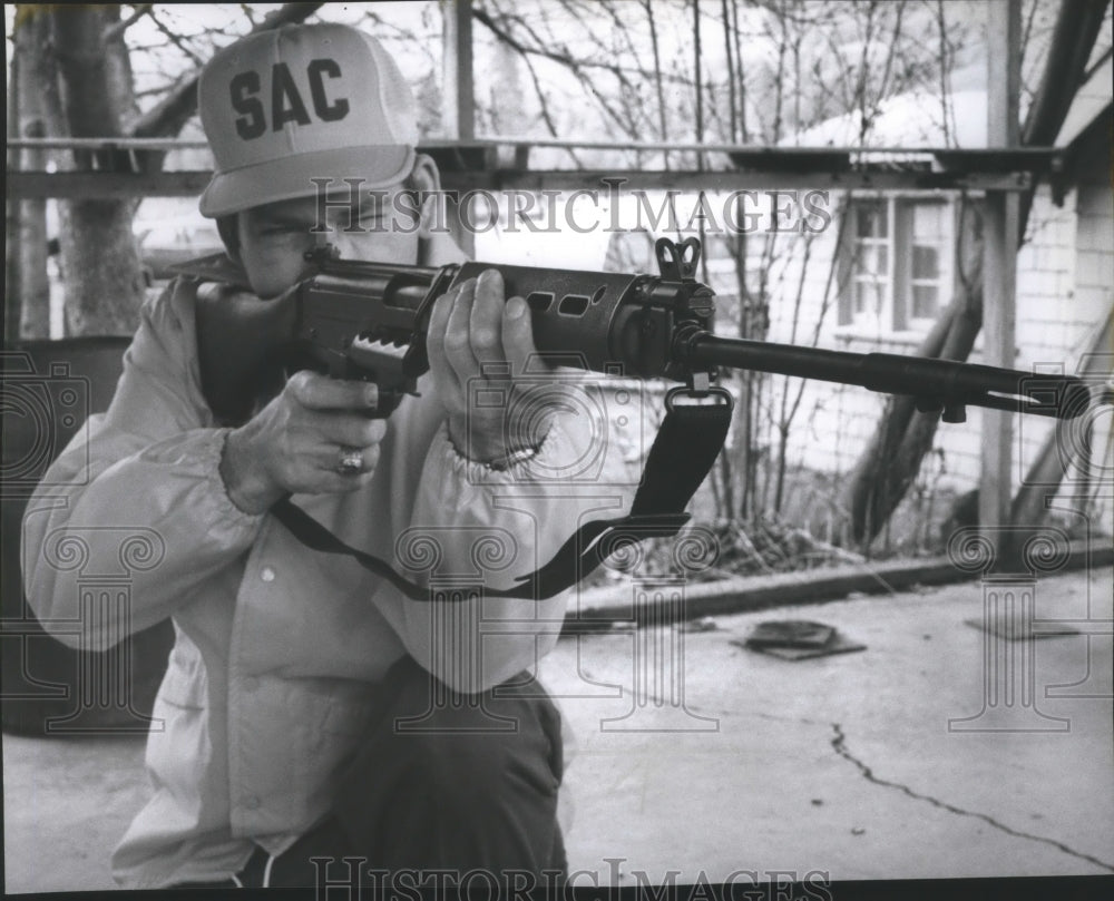 1978 Press Photo Tech Sergeant Harold L. Moore during shooting competition- Historic Images