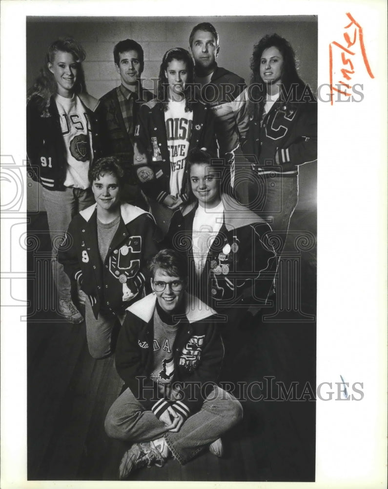 1990 Press Photo The All-North Idaho girls volleyball team - Historic Images