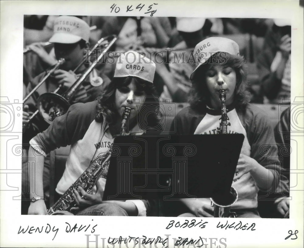 1984 Press Photo Waltsburg Band plays at the High School Basketball B Tournament - Historic Images