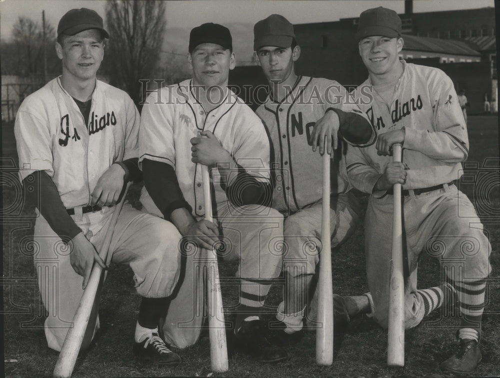 1954 Press Photo North Central High School GSL baseball outfielders - sps19031 - Historic Images