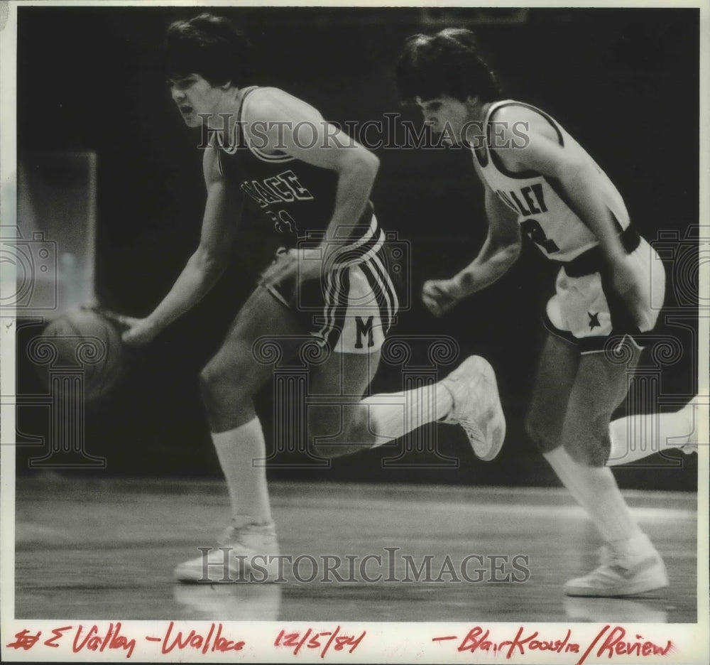 1984 Press Photo E.Valley-Wallace High School basketball game at Frontier League-Historic Images