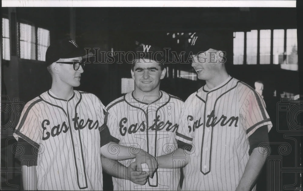 1965 Press Photo Baseball-Stacey, Baggarly &amp; Erickson, Eastern Washington, EWSC- Historic Images