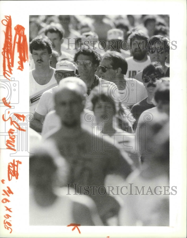 1989 Press Photo Runner traffic jam at Bloomsday, Riverside and Monroe streets- Historic Images