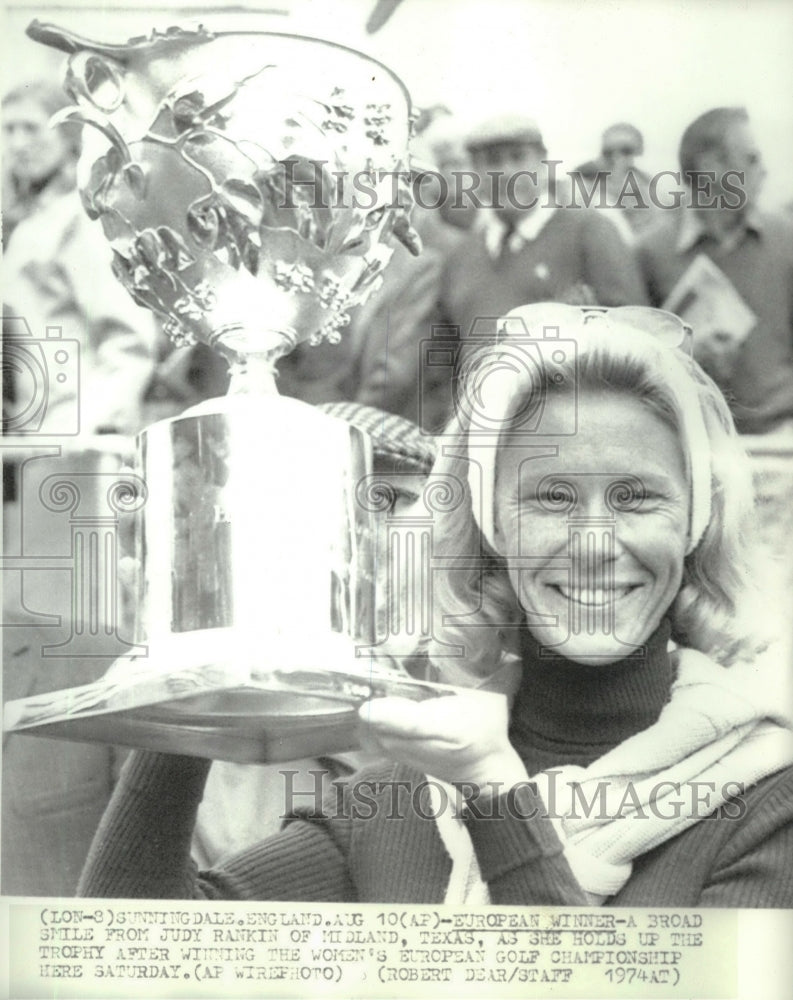 1974 Press Photo Judy Rankin, winner of the Women&#39;s European Golf Championship - Historic Images