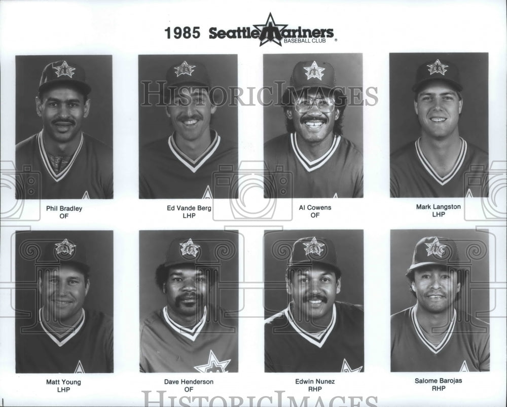 1986 Press Photo Members of the Seattle Mariners Baseball Team - sps20402 - Historic Images