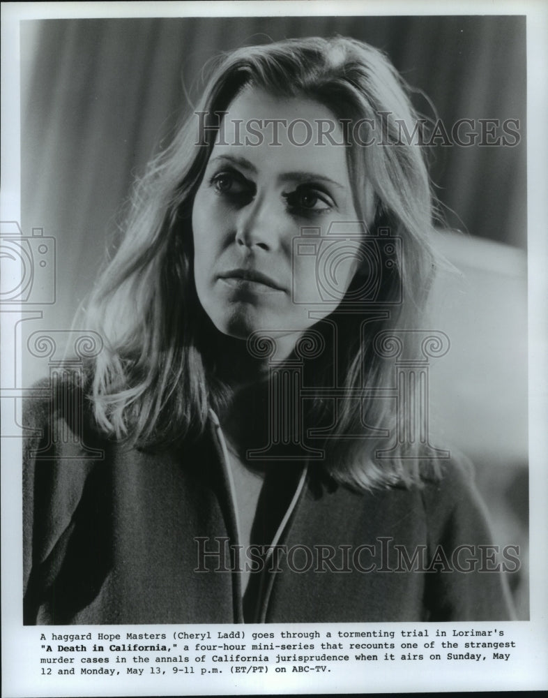 Press Photo Actress Cheryl Ladd as Hope Masters in &quot;A Death in California&quot;-Historic Images