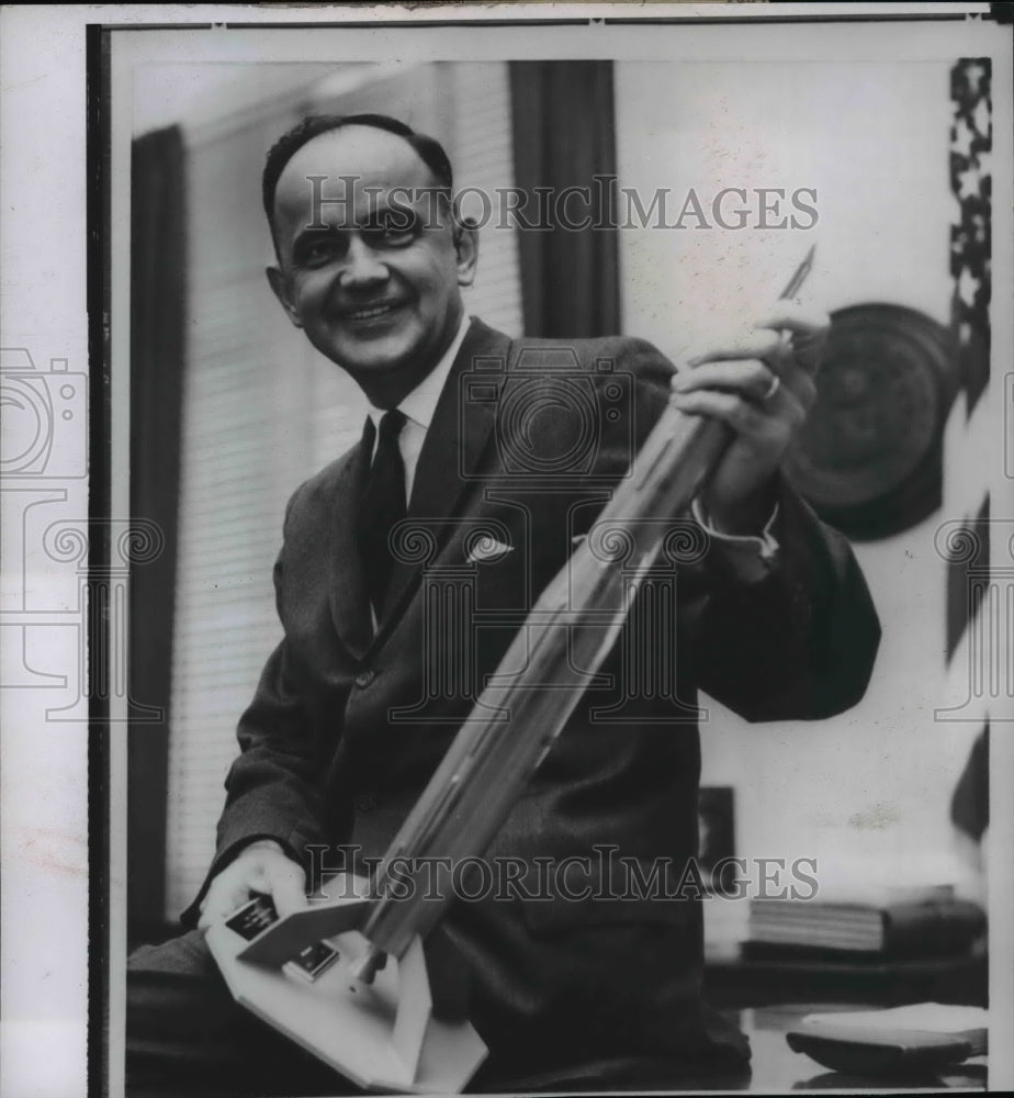 1963 Wire Photo Joseph V. Charyk was named U.S. Communications Satellite head - Historic Images