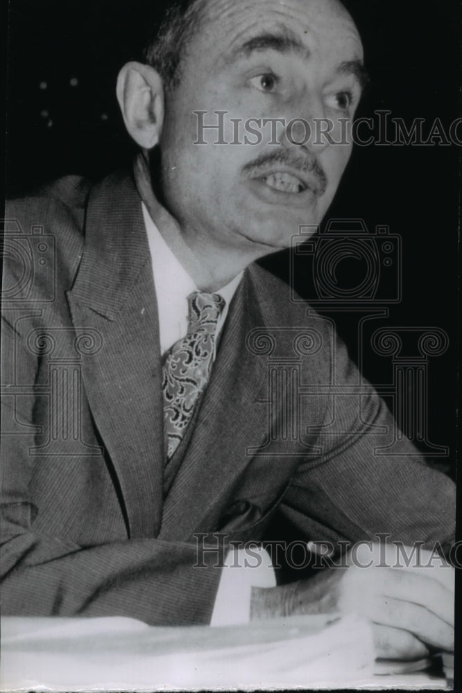1944 Wire Photo Francis Biddle speaks before a House Investigating Committee - Historic Images