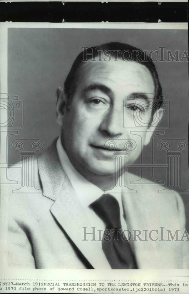 1973 Wire Photo Howard Cosell sportscaster - spw00669 - Historic Images