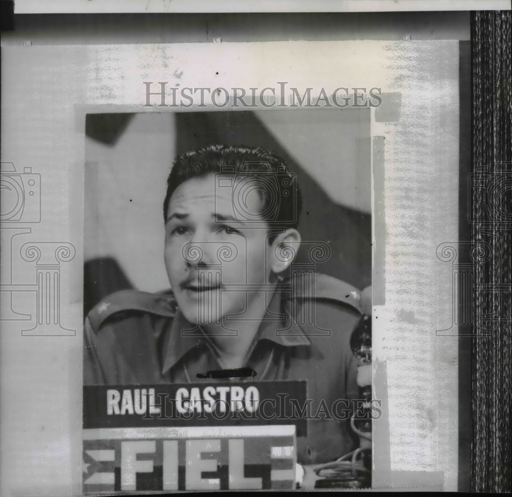 1966 Wire Photo Raul Castro backs Fidel&#39;s attack  - Historic Images